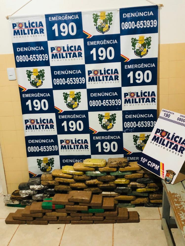 POLICIA MILITAR DE ARIPUANÃ MT FAZ APREENSÃO DE APROXIMADAMENTE 90 KLS DE DROGAS