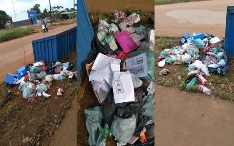 Aripuanã: Diretora denuncia que vizinhos jogam lixo em frente à escola