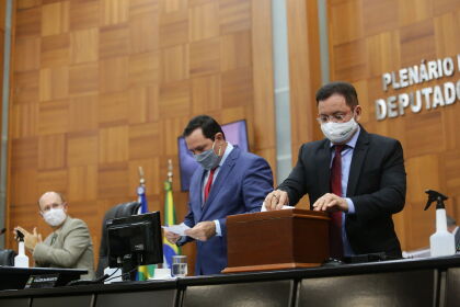 ALMT realiza coletiva de imprensa virtual após a posse da nova mesa diretora