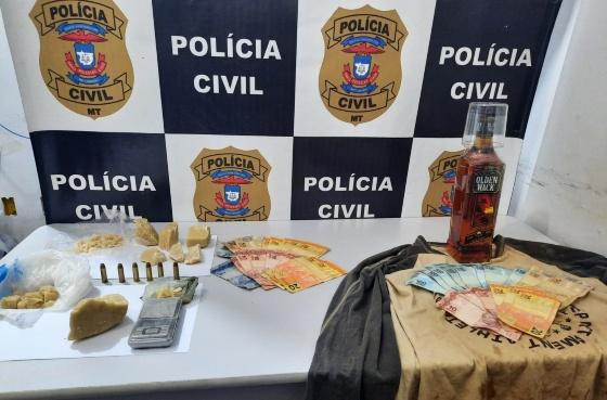 Polícia Civil prende quatro pessoas envolvidas com roubo e tráfico de drogas em Juína