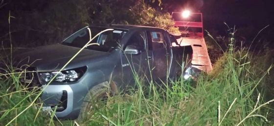 Camioneta Hilux tomada de assalto em Juína, é localizada pela Polícia Militar em Tapurah