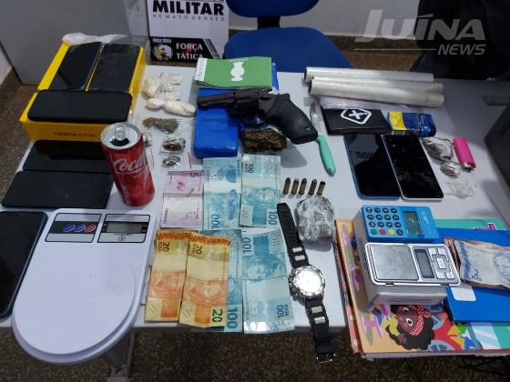 Polícia Militar fecha boca de fumo em Castanheira, apreende droga e arma de fogo; Quatro suspeitos conduzidos