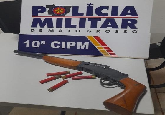 Polícia Militar tira mais uma arma de circulação durante patrulhamento rural em Aripuanã