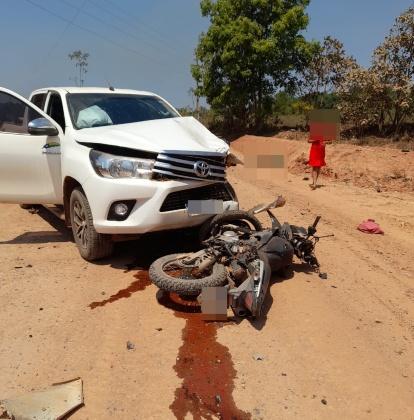 Motociclista morre em colisão frontal com caminhonete em Aripuanã