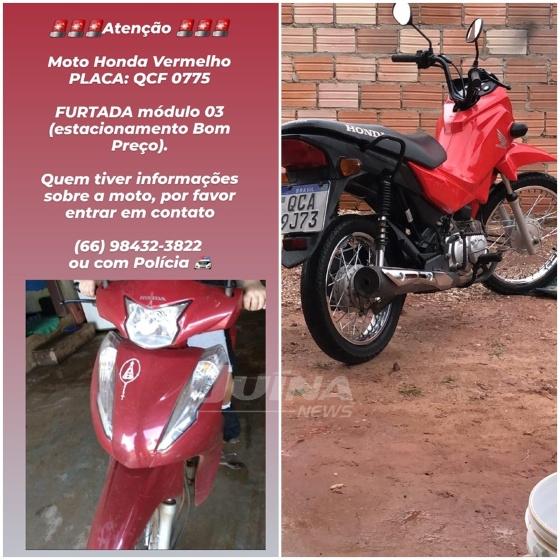 Polícia confirma furto de três motocicletas na noite deste sábado em Juína
