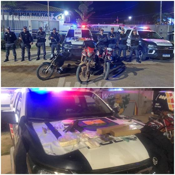 Drogas e arma de fogo são apreendidas durante ação da Polícia Militar em Colniza