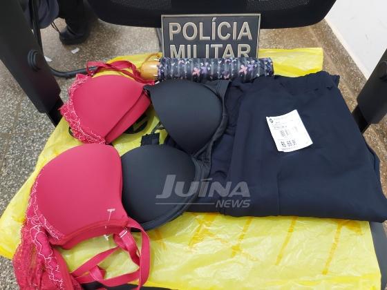 Mulher é presa furtando roupas pela segunda vez em rede de lojas de Juína