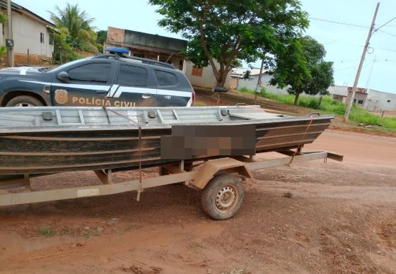 Polícia Civil recupera barco e carretinha furtados em Juruena
