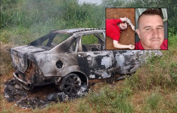 MT - Homem é executado em estrada de terra e tem veículo incendiado