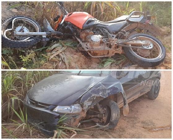 Acidente entre moto e carro mata adolescente de 15 anos em Cotriguaçu