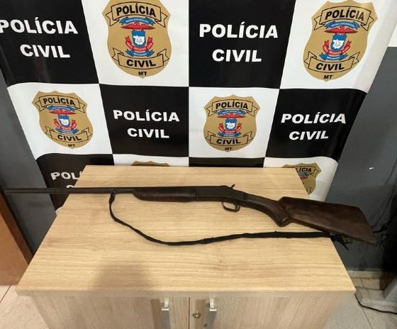 Polícia Civil apreende arma de fogo de propriedade de autor de violência doméstica em Colniza
