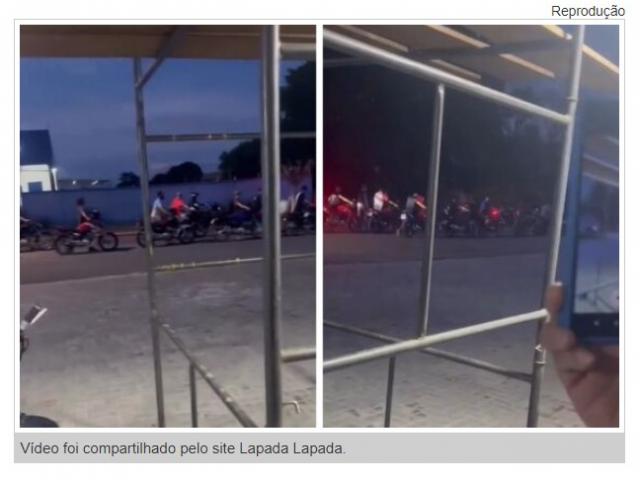 PM põe 'galera do grau' para empurrar motos até delegacia; veja vídeo