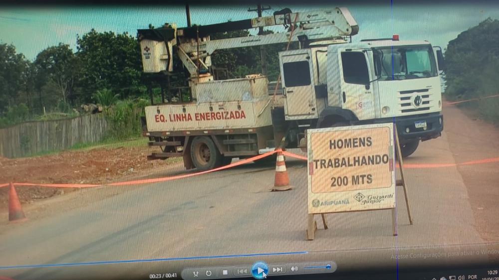 ROD. 208 ENTRADA CIDADE ARIPUANÃ INTERDITADA PERIODO MATUTINO 19 ABRIL