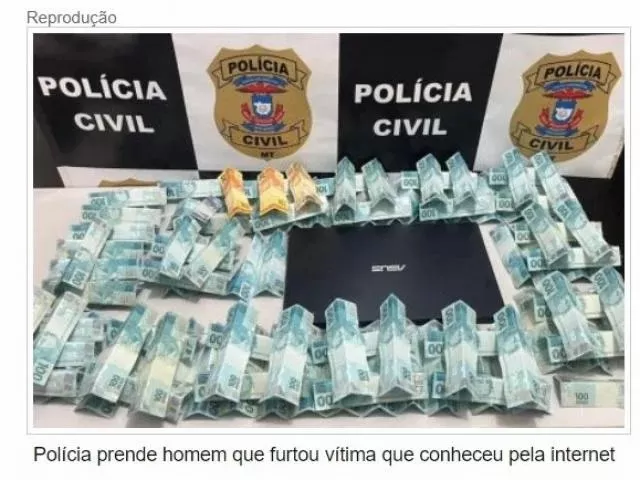 Polícia prende homem que furtou vítima que conheceu pela internet