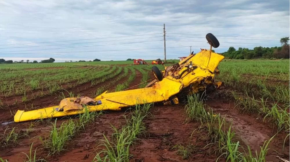 Piloto morre após avião agrícola cair na zona rural