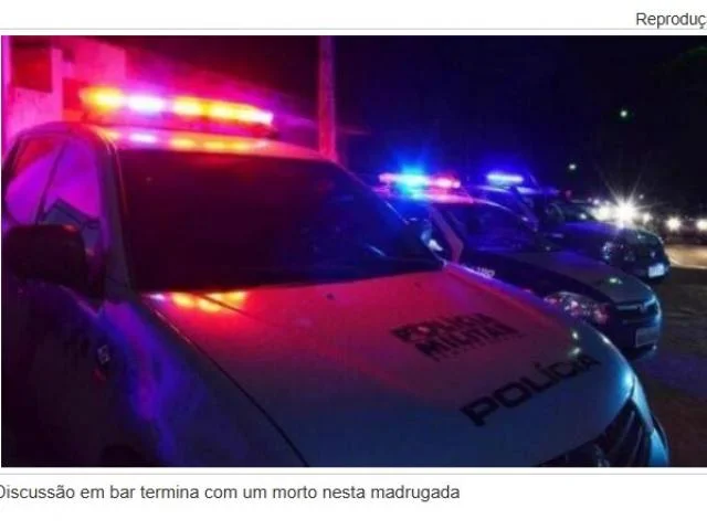 Discussão em bar termina com um morto nesta madrugada