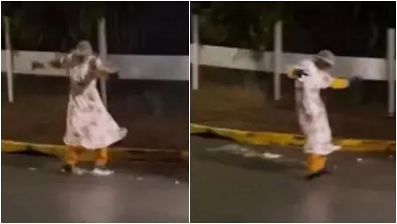 Gari veste vestido encontrado no lixo e viraliza em Sorriso