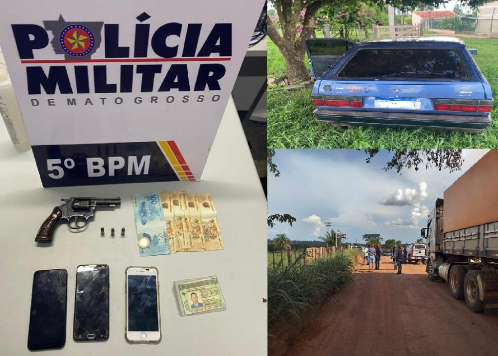 Policiais interceptam quadrilha e resgatam motorista mantido refém em Rondonópolis
