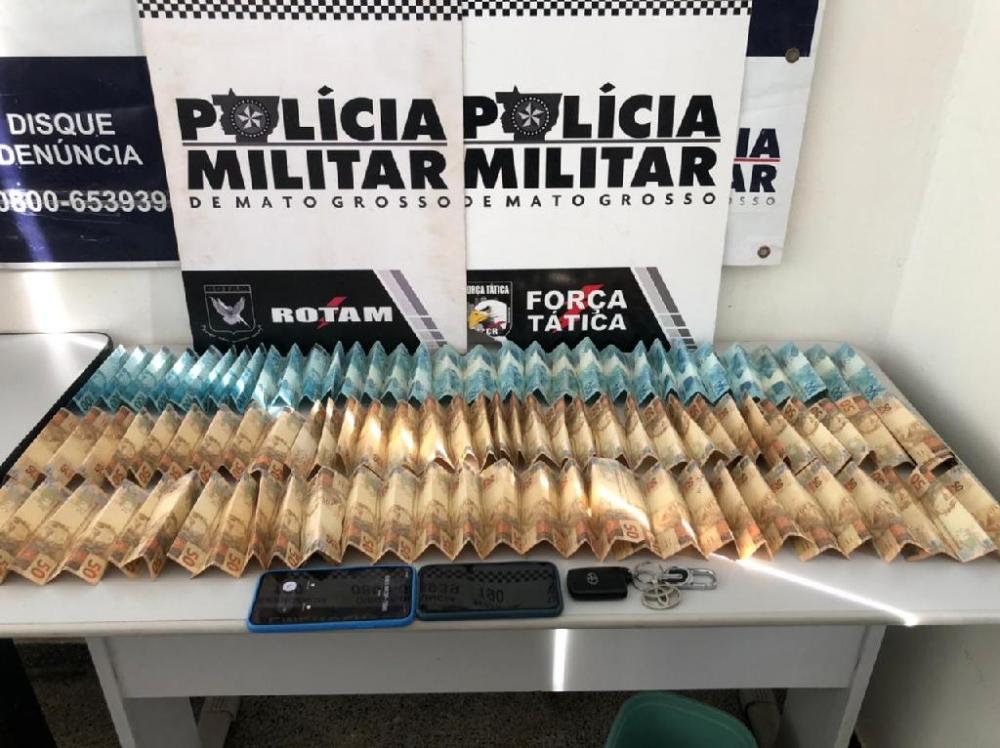 Rotam encontra R$ 7,3 mil com dupla e descobre golpe de compra e venda pela internet