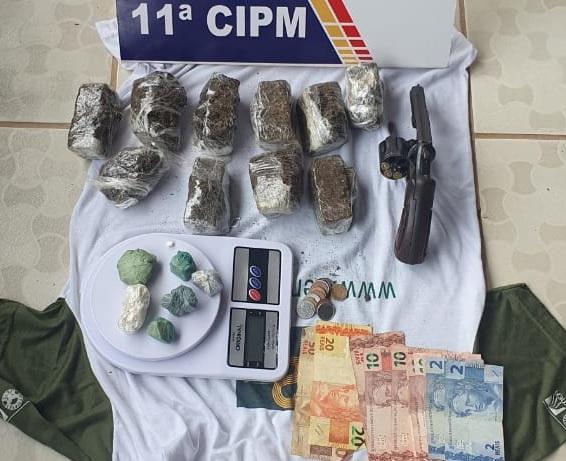 Casal membro de organização criminosa é rendido com revólver e droga na rodoviária de Colniza