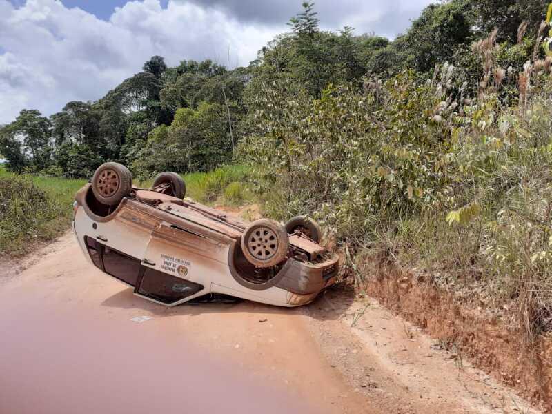 Secretário de esportes e dois servidores de Juína sofrem acidente automobilístico na MT 183