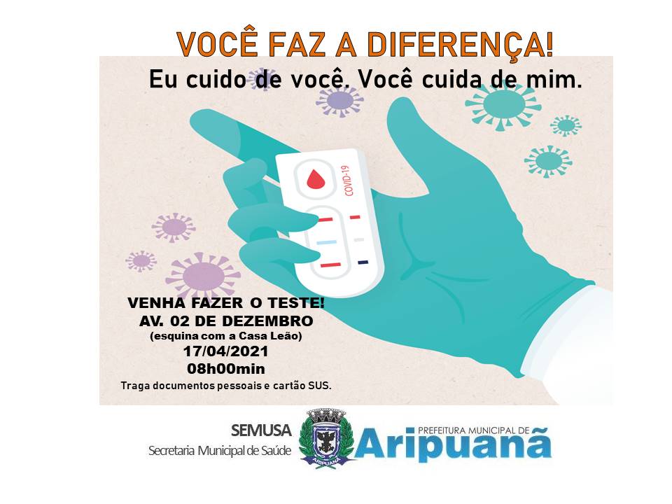 CAMPANHA“EU CUIDO DE VOCÊ, VOCÊ CUIDA DE MIM” ARIPUANÃ!! CONTRA O COVID 19