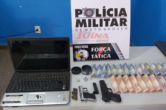 Força Tática prende jovem com droga e arma de fogo em Juína