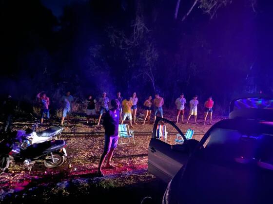 Força Tática encerra festa clandestina e aplica multas de R$ 3.500.00, em Juína