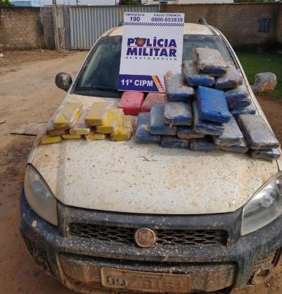 Polícia Militar prende homem em posse de 38 tabletes de drogas
