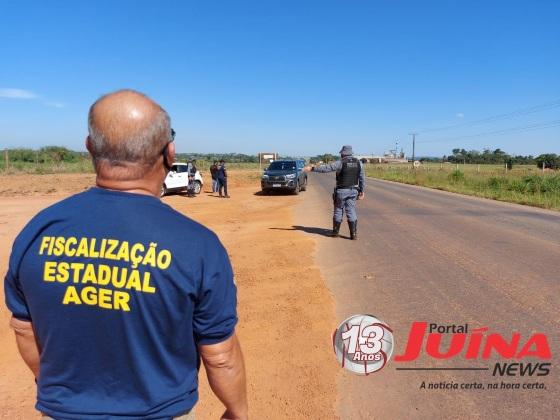 AGER apreende dois ônibus e um táxi durante operação em Juína